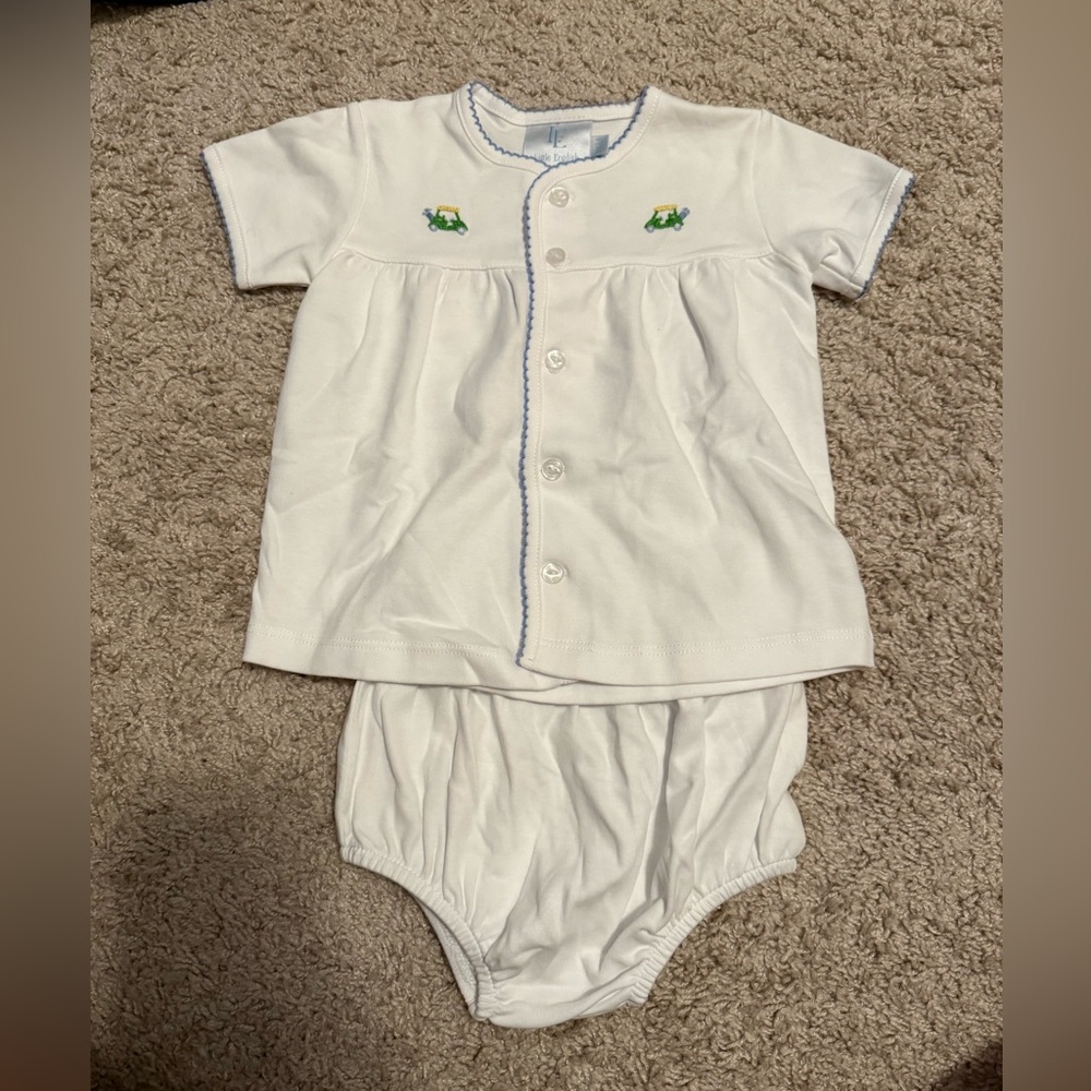 Little English White and Green Kids Matching Set